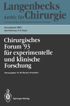 Becker / Beger / Hartel | Chirurgisches Forum ’93 für experimentelle und klinische Forschung | E-Book | sack.de