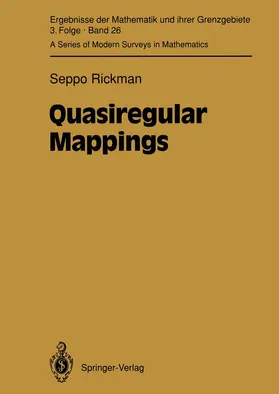 Rickman |  Quasiregular Mappings | Buch |  Sack Fachmedien