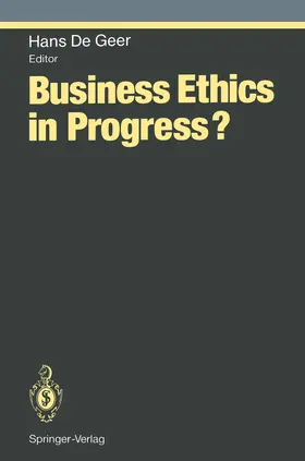 De Geer |  Business Ethics in Progress? | Buch |  Sack Fachmedien