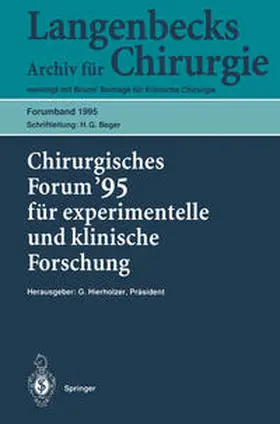 Hierholzer / Seifert / Hartel |  Chirurgisches Forum '95 für experimentelle und klinische Forschung | eBook | Sack Fachmedien