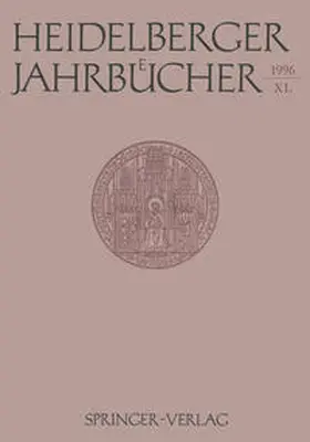 Kiesel |  Heidelberger Jahrbücher | eBook | Sack Fachmedien