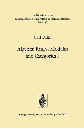 Faith |  Algebra | Buch |  Sack Fachmedien