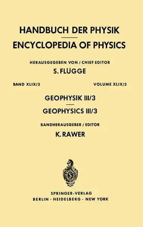 Rawer |  Geophysics III/Geophysik III | Buch |  Sack Fachmedien