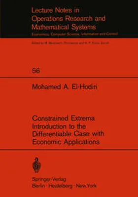 El-Hodiri | Constrained Extrema Introduction to the Differentiable Case with Economic Applications | E-Book | www.sack.de
