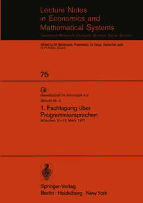 Langmaack / Paul |  1. Fachtagung über Programmiersprachen | eBook | Sack Fachmedien
