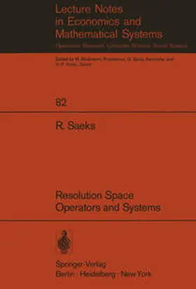 Saeks |  Resolution Space, Operators and Systems | eBook | Sack Fachmedien