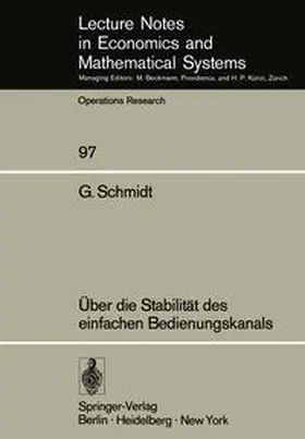 Schmidt |  Über die Stabilität des einfachen Bedienungskanals | eBook | Sack Fachmedien