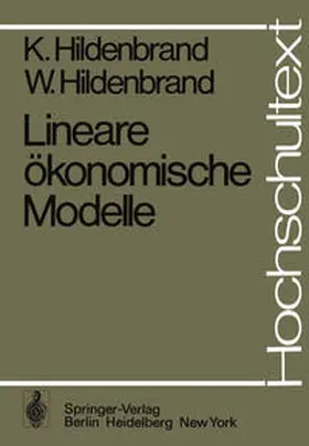 Hildenbrand | Lineare ökonomische Modelle | E-Book | www.sack.de