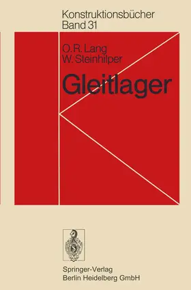 Lang / Steinhilper |  Gleitlager | Buch |  Sack Fachmedien