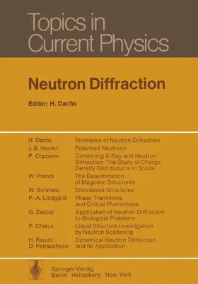 Dachs |  Neutron Diffraction | Buch |  Sack Fachmedien