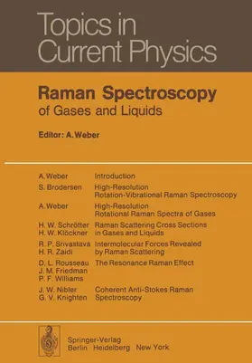 Weber |  Raman Spectroscopy of Gases and Liquids | Buch |  Sack Fachmedien