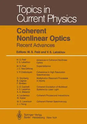 Feld / Letokhov |  Coherent Nonlinear Optics | eBook | Sack Fachmedien