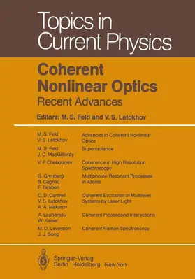 Feld / Letokhov |  Coherent Nonlinear Optics | Buch |  Sack Fachmedien