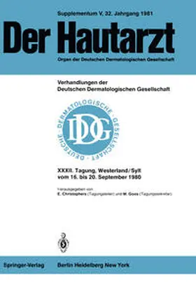 Christophers / Goos |  XXXII. Tagung gehalten in Westerland/Sylt vom 16. bis 20. September 1980 | eBook | Sack Fachmedien