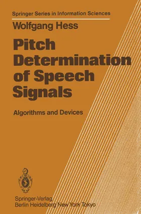 Hess |  Pitch Determination of Speech Signals | Buch |  Sack Fachmedien