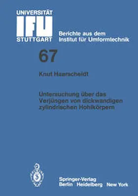 Haarscheidt |  Untersuchung über das Verjüngen von dickwandigen zylindrischen Hohlkörpern | eBook | Sack Fachmedien