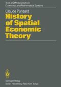 Ponsard |  History of Spatial Economic Theory | Buch |  Sack Fachmedien