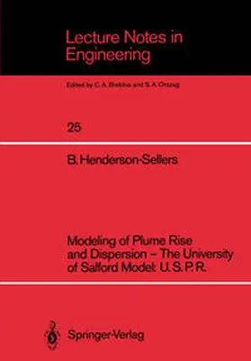Henderson-Sellers |  Modeling of Plume Rise and Dispersion — The University of Salford Model: U.S.P.R. | eBook | Sack Fachmedien
