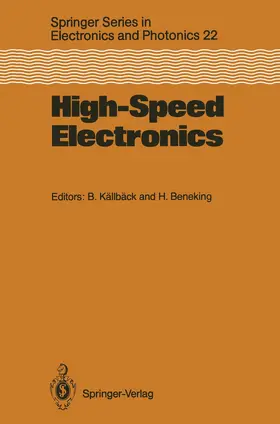 Källbäck / Beneking |  High-Speed Electronics | Buch |  Sack Fachmedien