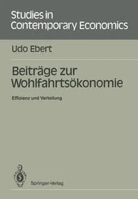 Ebert |  Beiträge zur Wohlfahrtsökonomie | eBook | Sack Fachmedien