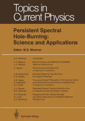 Moerner |  Persistent Spectral Hole-Burning: Science and Applications | Buch |  Sack Fachmedien