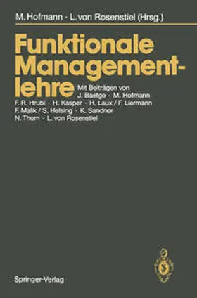 Hofmann / Rosenstiel |  Funktionale Managementlehre | eBook | Sack Fachmedien