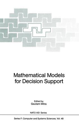 Mitra | Mathematical Models for Decision Support | Buch | 978-3-642-83557-5 | sack.de