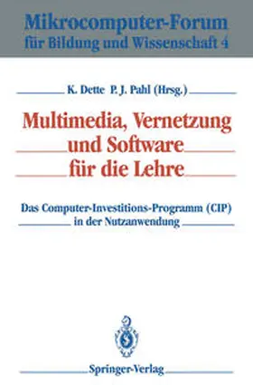 Dette / Pahl |  Multimedia, Vernetzung und Software für die Lehre | eBook | Sack Fachmedien