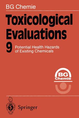 Chemie | Toxicological Evaluations 9 | Buch | 978-3-642-85204-6 | sack.de