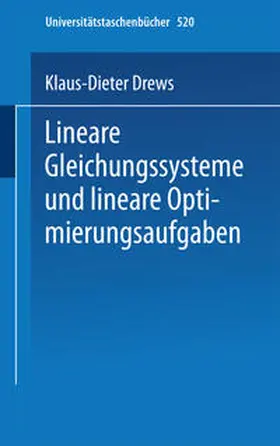 Drews |  Lineare Gleichungssysteme und lineare Optimierungsaufgaben | eBook | Sack Fachmedien