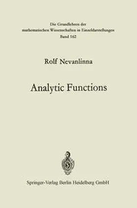 Nevanlinna |  Analytic Functions | eBook | Sack Fachmedien