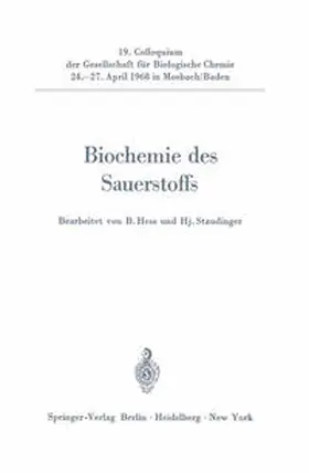 Biochemie des Sauerstoffs | E-Book | www.sack.de