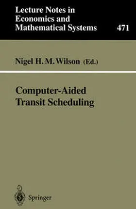 Wilson |  Computer-Aided Transit Scheduling | eBook | Sack Fachmedien