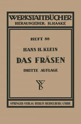 Klein |  Das Fräsen | eBook | Sack Fachmedien
