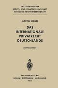 Wolff |  Das Internationale Privatrecht Deutschlands | Buch |  Sack Fachmedien