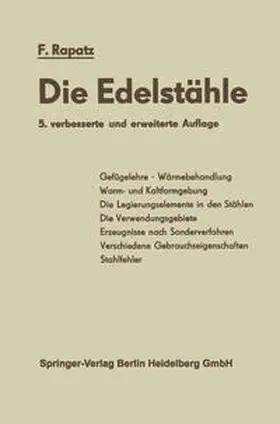 Rapatz | Die Edelstähle | E-Book | www.sack.de