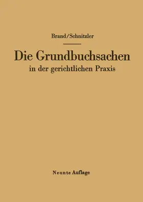 Schnitzler / Brand |  Die Grundbuchsachen in der gerichtlichen Praxis | Buch |  Sack Fachmedien