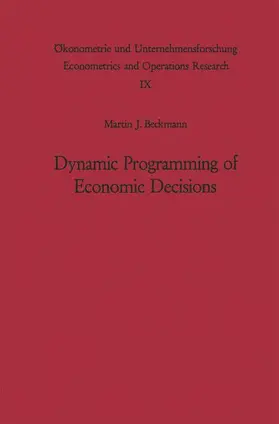 Bach |  Dynamic Programming of Economic Decisions | Buch |  Sack Fachmedien