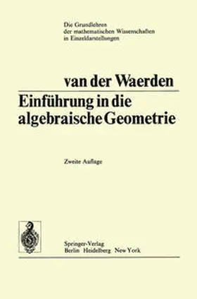 Waerden |  Einführung In Die Algebraische Geometrie | eBook | Sack Fachmedien
