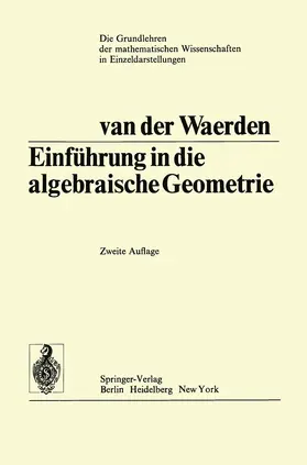 Waerden |  Einführung In Die Algebraische Geometrie | Buch |  Sack Fachmedien