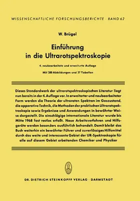 Brügel |  Einführung in die Ultrarotspektroskopie | Buch |  Sack Fachmedien