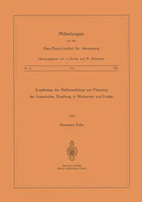 Erbe |  Ergebnisse der Ballonaufstiege zur Messung der kosmischen Strahlung in Weissenau und Lindau | eBook | Sack Fachmedien