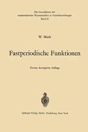 Maak |  Fastperiodische Funktionen | eBook | Sack Fachmedien