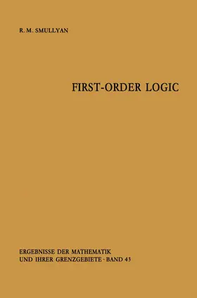 Smullyan |  First-Order Logic | Buch |  Sack Fachmedien