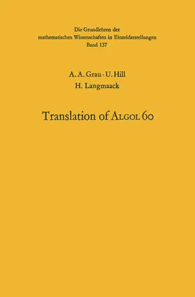 Grau / Hill / Bauer |  Handbook for Automatic Computation | Buch |  Sack Fachmedien