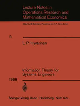 Hyvärinen |  Information Theory for Systems Engineers | eBook | Sack Fachmedien
