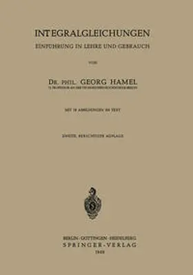 Hamel |  Integralgleichungen | eBook | Sack Fachmedien