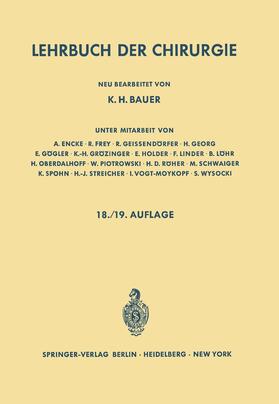 Garre / Bauer / Stich | Lehrbuch der Chirurgie | Buch | 978-3-642-87298-3 | sack.de