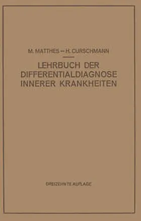 Matthes |  Lehrbuch der Differentialdiagnose Innerer Krankheiten | eBook | Sack Fachmedien