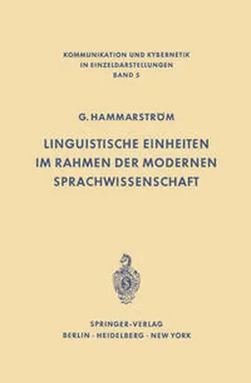 Hammarström |  Linguistische Einheiten im Rahmen der modernen Sprachwissenschaft | eBook | Sack Fachmedien